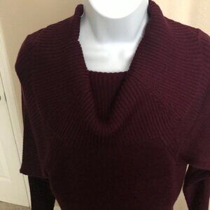 Wine colored Tahari Sweater Dress